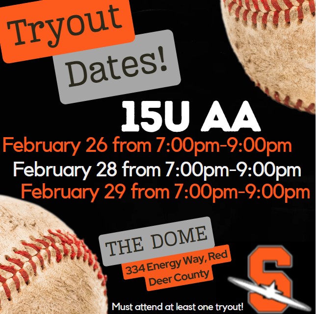 15U AA Tryouts Olds Minor Baseball